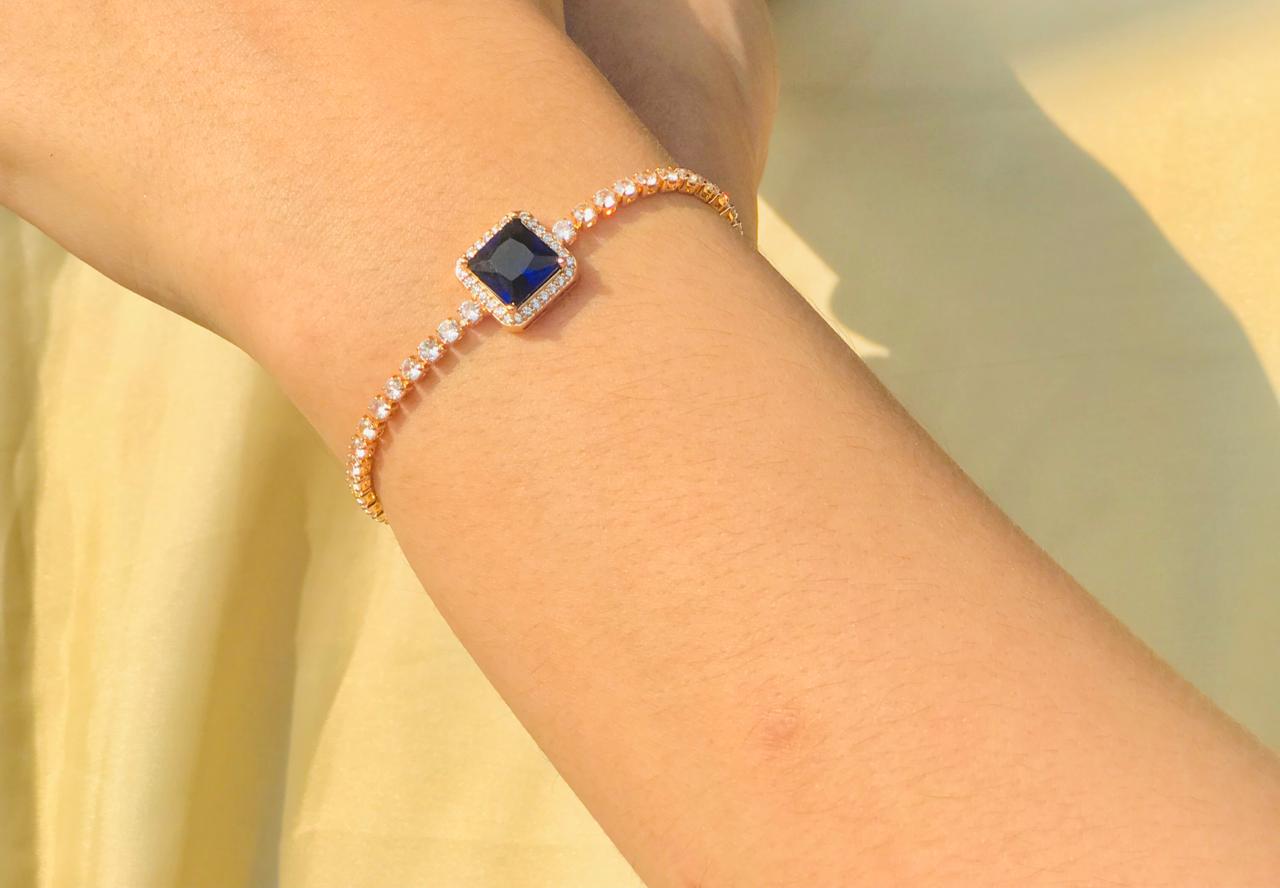 Mystic Blue Stone Bracelet