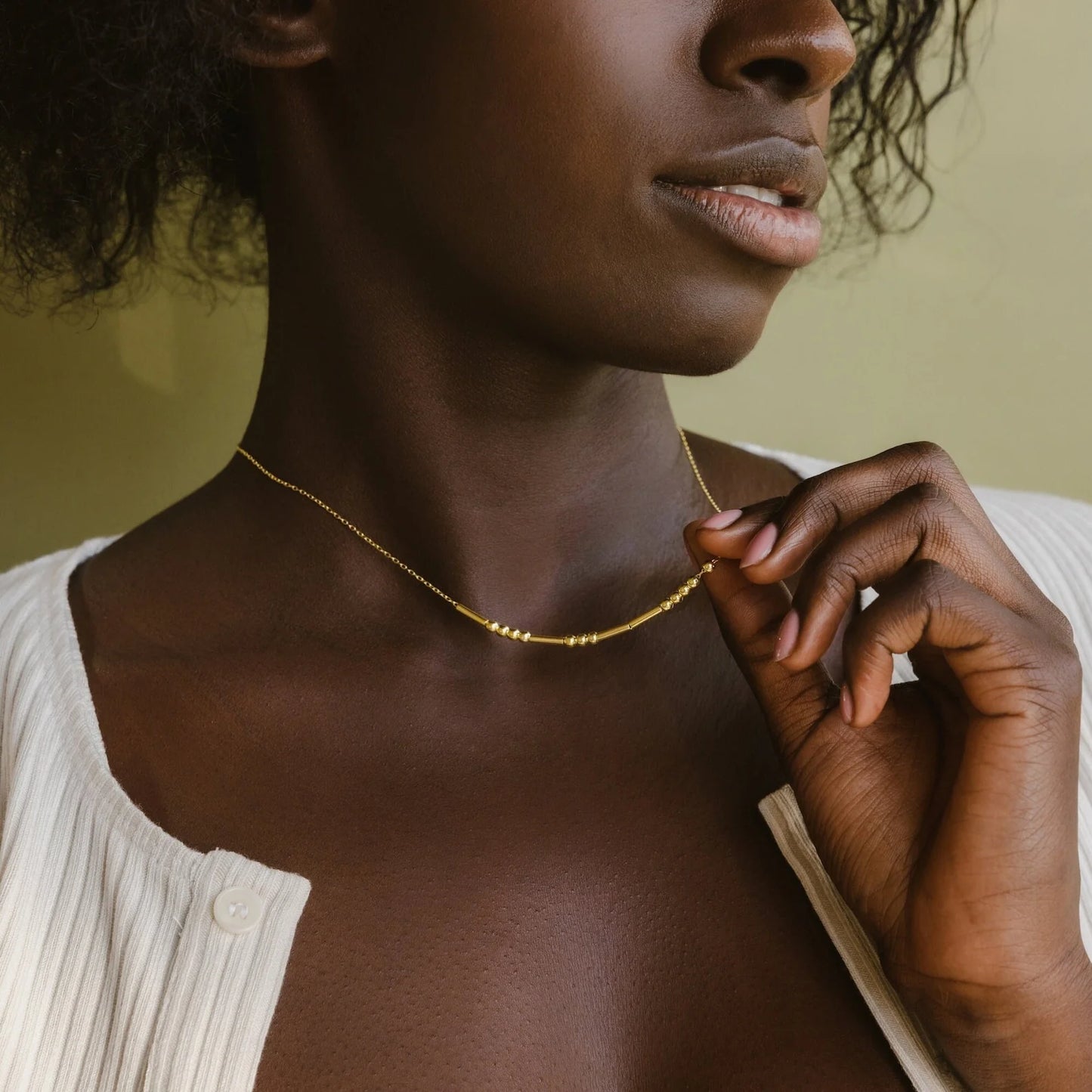 Morse Code Love Necklace