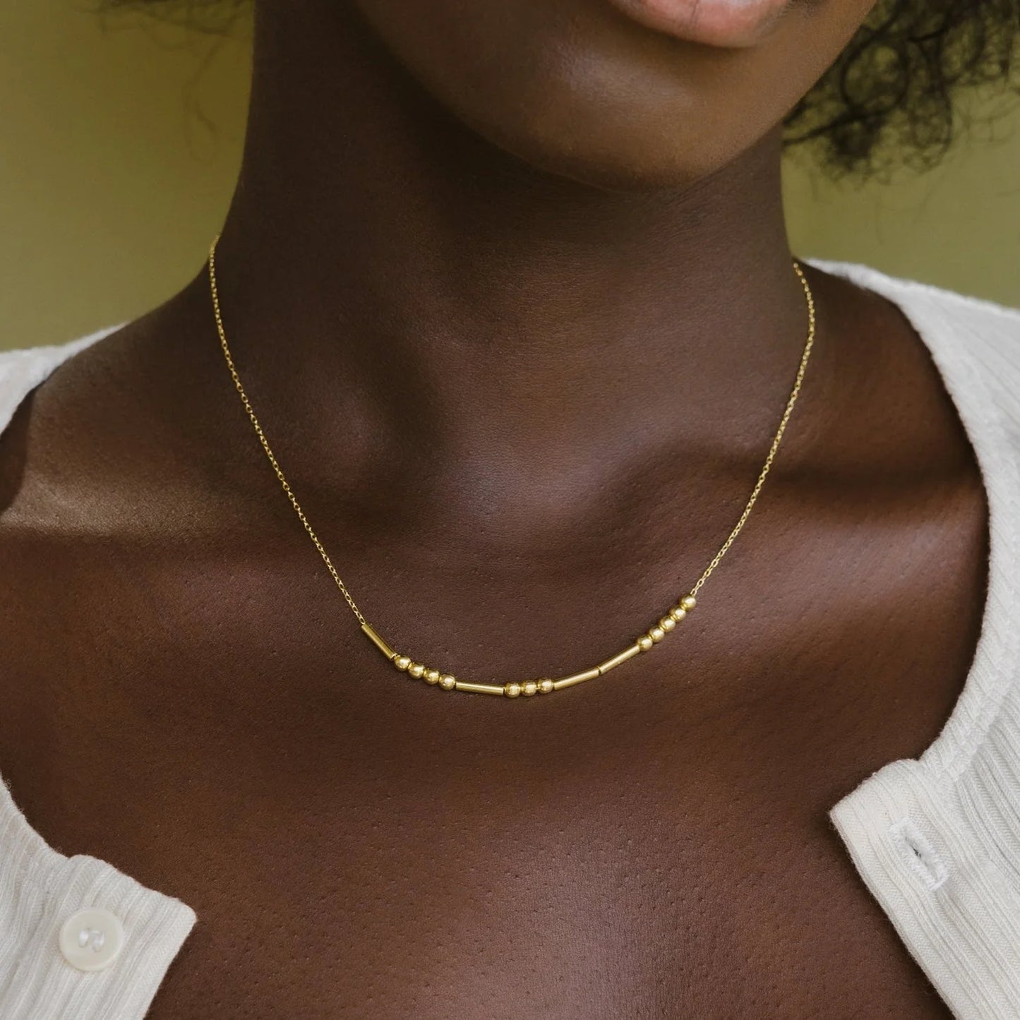 Morse Code Love Necklace
