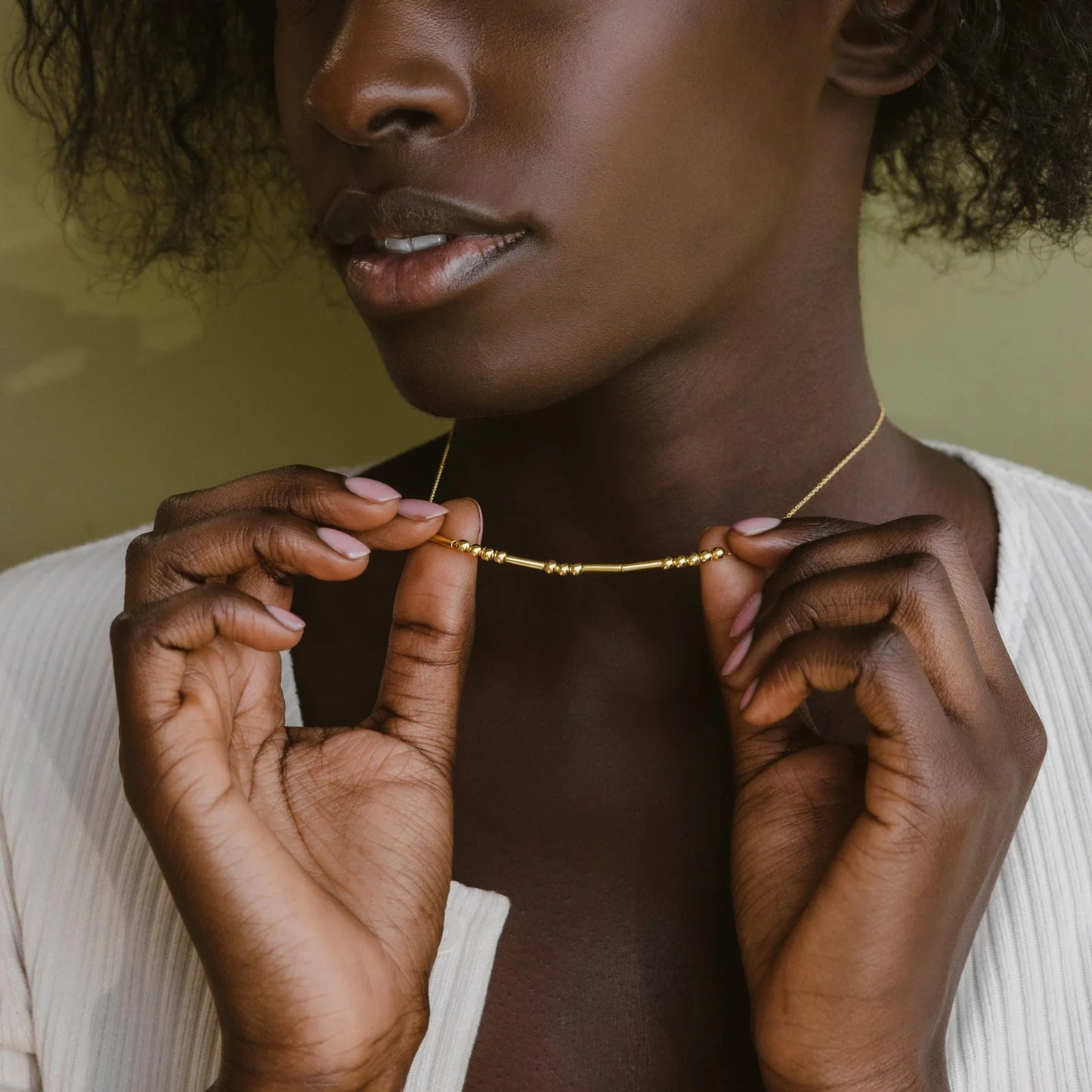 Morse Code Love Necklace