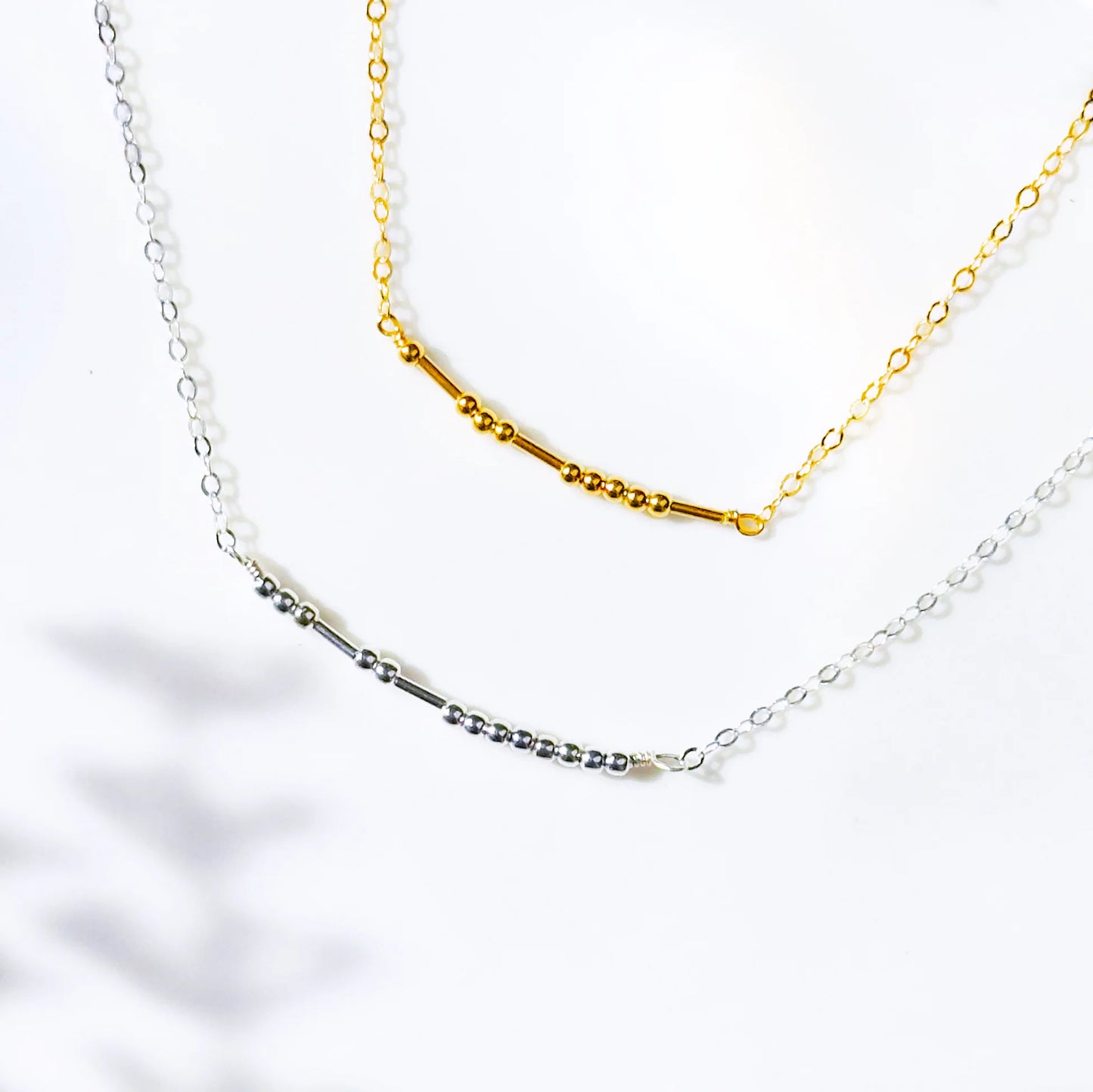 Morse Code Love Necklace